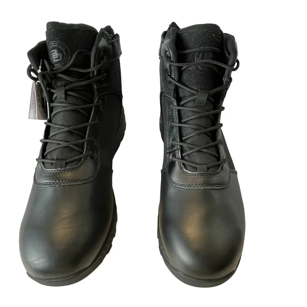 BD BDX6 Tactical‎ Boots Black Leather Waterproof Side Zip Work NIB Men 15